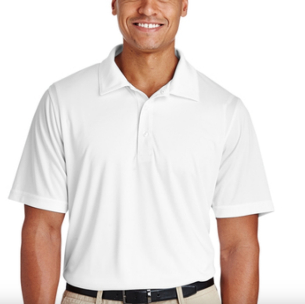 2XL HALEY big and tall men's white polo shirt.